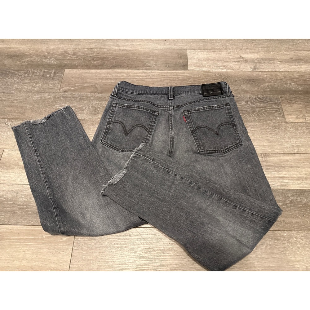 Levi's Premium Denim Big E Wedgie Straight Jeans Womens‎ 29 Grey Button Fly